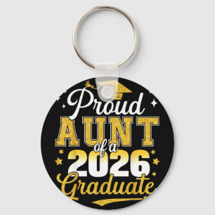 Proud aunt of a class of 2026 graduate seniorProud Keychain
