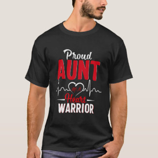 Proud Aunt Of A Heart Warrior Chd Awareness Gift T-Shirt