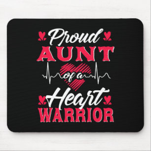 Proud Aunt Of A Heart Warrior Chd Awareness  Mouse Pad