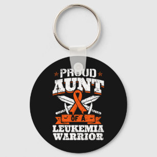 Proud Aunt Of A Leukemia Warrior Tia Awareness Blo Keychain