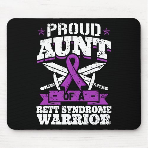 Proud Aunt Of A Rett Syndrome Warrior Rtt Awarenes Mouse Pad