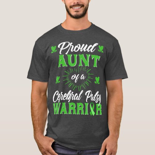 proud Aunt of Cerebral palsy warrior Awareness T_Shirt