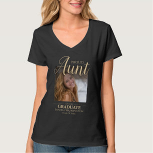 Proud Aunt Photo Graduation T-Shirt
