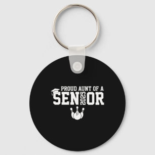 Proud Aunt Senior 2025 Bowling Player Cl Of 2025 Keychain