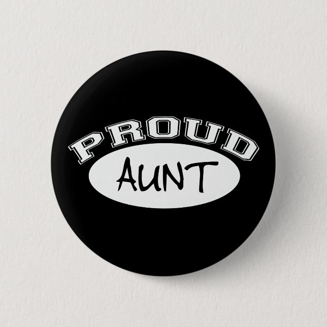 Proud Aunt (White) Button (Front)