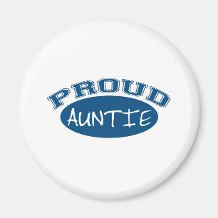 Proud Auntie (Blue) Magnet