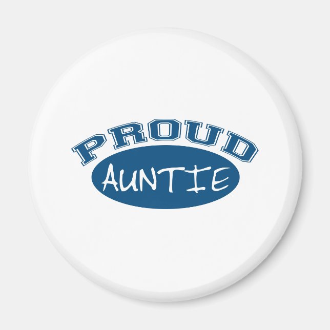 Proud Auntie (Blue) Magnet (Front)