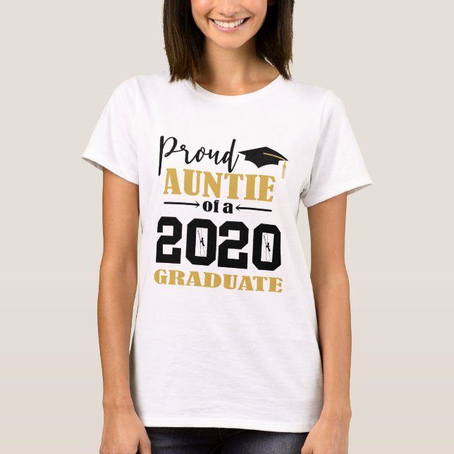 Proud Auntie of a 2020 Graduate T-Shirt (Front)