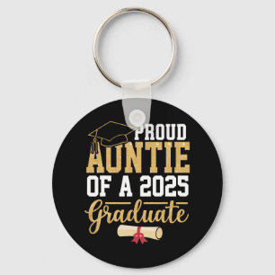 Proud Auntie Of A 2025 Graduate Senior Cl Of 2025 Keychain
