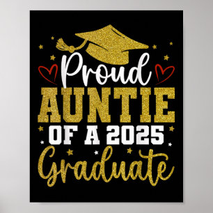 Proud Auntie Of A Cl Of 2025 Graduate Senior Gradu Poster
