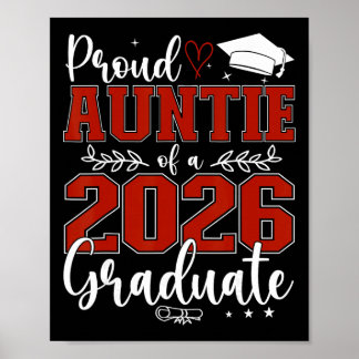 Proud Auntie Of A Cl Of 2026 Graduate Senior Gradu Poster