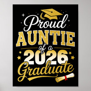 Proud Auntie Of A Cl Of 2026 Graduate Senior Gradu Poster