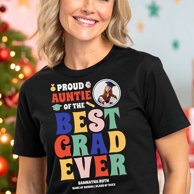 Proud Auntie of the Best Grad Ever Photo Tri-Blend Shirt (Creator Uploaded)