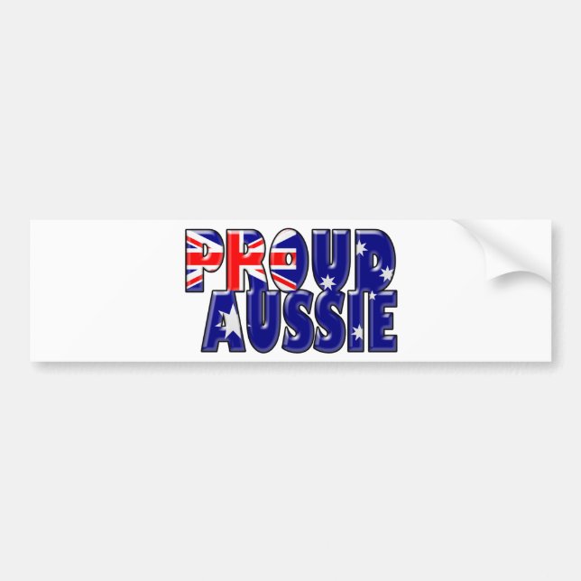proud Aussie Bumper Sticker (Front)