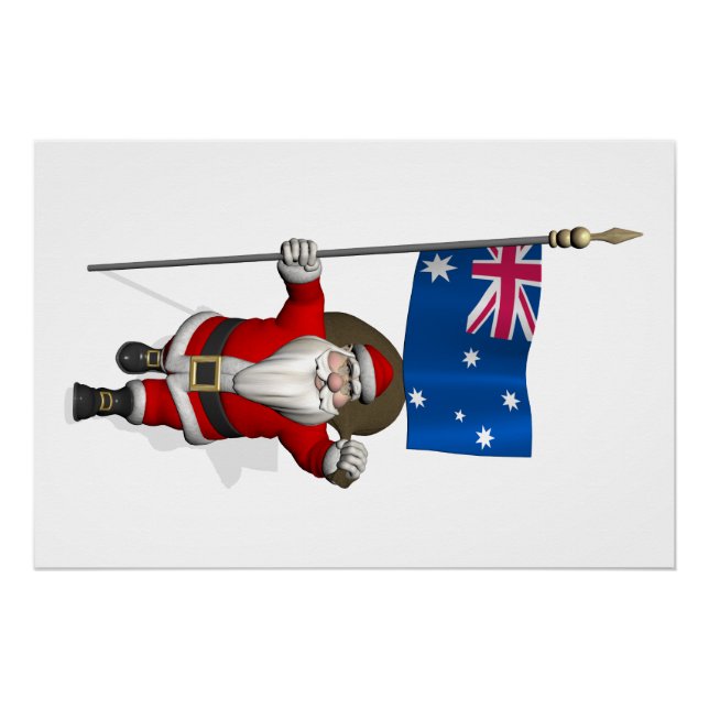 Proud Aussie Santa Claus Poster (Front)