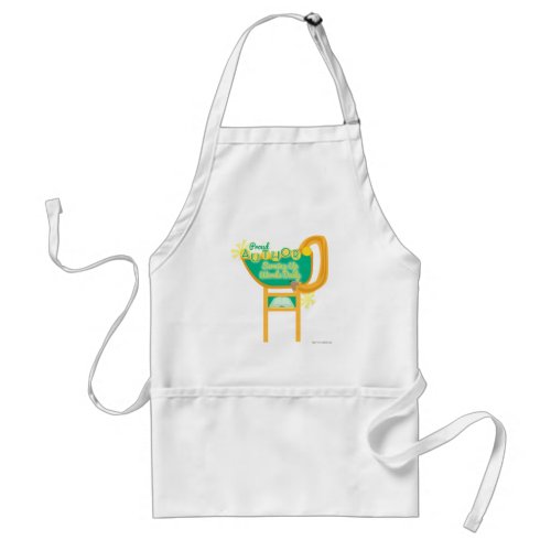 Proud Author Retro Style Diner Sign Art Cartoon Adult Apron