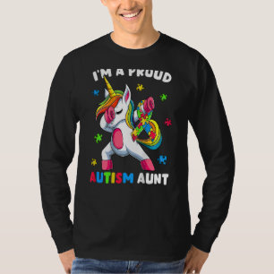 Proud Autism Aunt Dab Dance Tees Women's Dabbing U