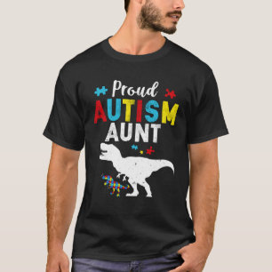 Proud Autism Aunt Family Matching Autism Awareness T-Shirt