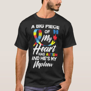 Proud Autism Aunt Uncle Autistic Nephew Autism Awa T-Shirt