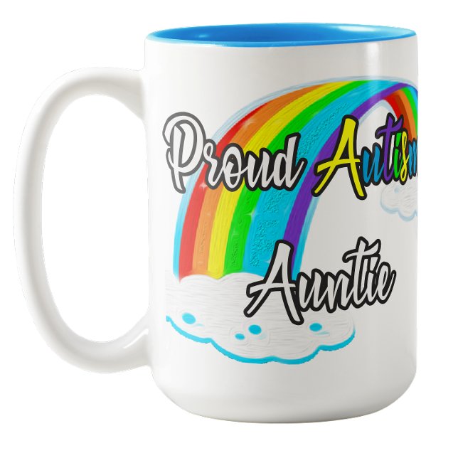 Proud Autism Auntie Two-Tone Coffee Mug (Proud Autism Auntie Two-Tone Coffee Mug)