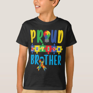 Proud Autism Brother AutismSpectrumDisorder Autist T-Shirt