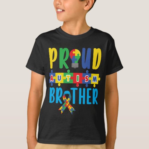 Proud Autism Brother AutismSpectrumDisorder Autist T_Shirt