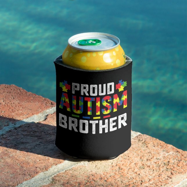 Proud Autism Brother Awareness Autistic Family Can Cooler (In Situ Pool)