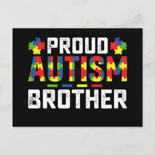 Proud Autism Brother Awareness Autistic Family Postcard