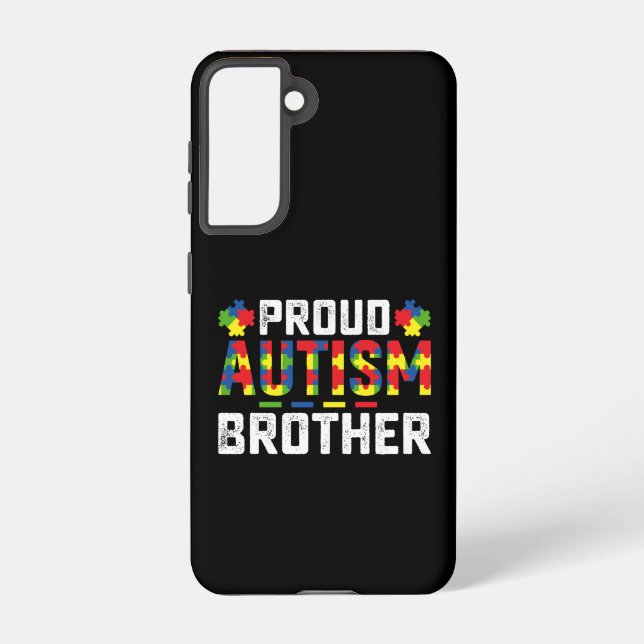 Proud Autism Brother Awareness Autistic Family Samsung Galaxy Case (Back)