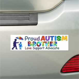 Proud Autism Brother Car Magnet