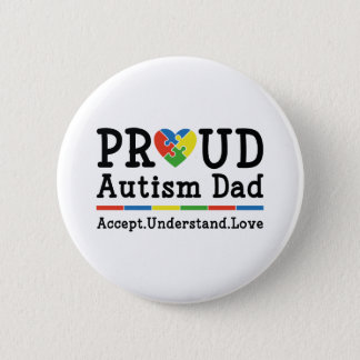 Proud Autism Dad Button