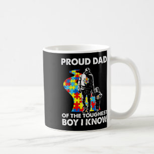 Proud Autism Dad-father And Son Autism Awareness Coffee Mug