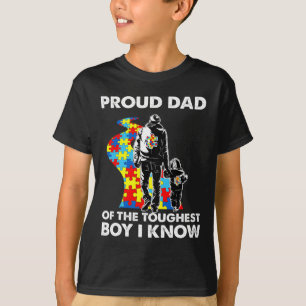 Proud Autism Dad-father And Son Autism Awareness T-Shirt