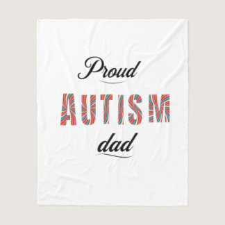 Proud autism dad fleece blanket