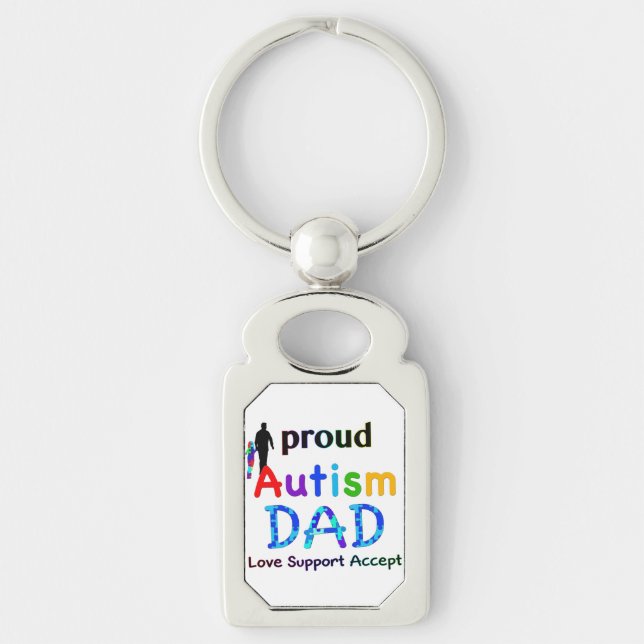 Proud Autism Dad Keychain (Front)