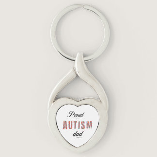 Proud autism dad keychain