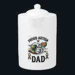 Proud Autism Dad Vintage Engraving Awareness Shirt Teapot<br><div class="desc">Proud Autism Dad Vintage Engraving Awareness Shirt_1</div>