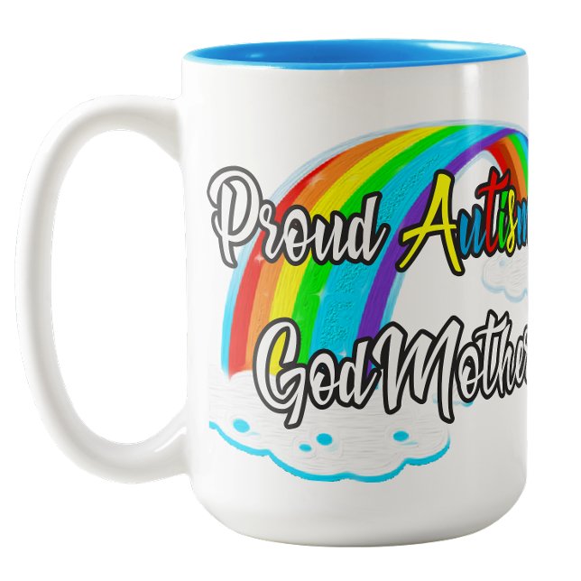 Proud Autism Godmother Two-Tone Coffee Mug (Proud Autism Godmother Two-Tone Coffee Mug)