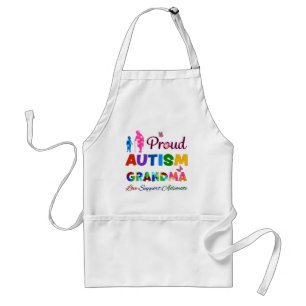 Proud Autism Grandma Adult Apron