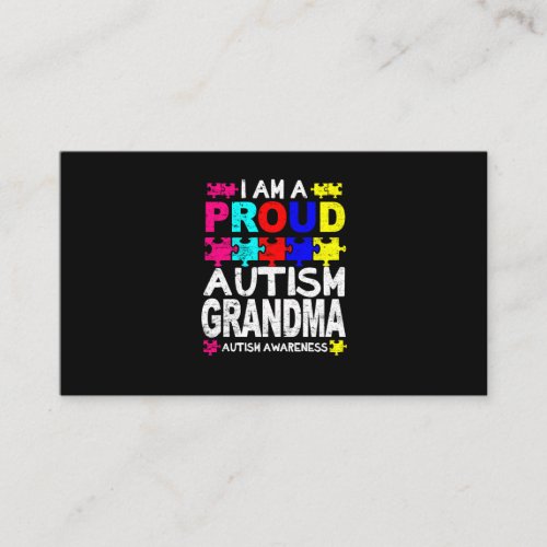 Proud Autism Grandma Autism Awareness Business Card