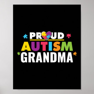 Proud Autism Grandma Autism Awareness Poster