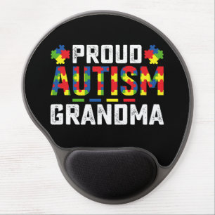 Proud Autism Grandma Awareness Autistic Family Gel Mouse Pad