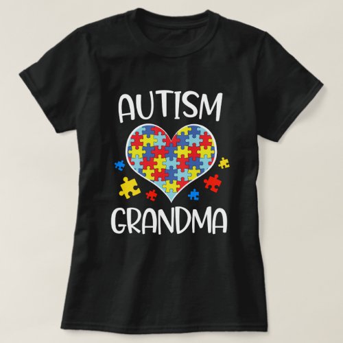 Proud Autism Grandma Awareness Grandson Gift T_Shirt