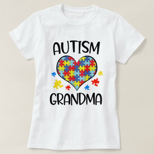 Proud Autism Grandma Awareness Grandson Gift T_Shirt