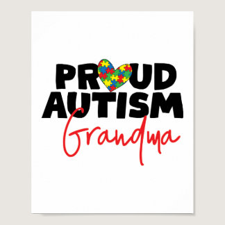 Proud Autism Grandma Awareness Puzzle Piece Poster