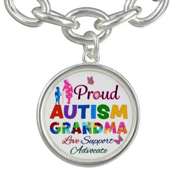 Proud Autism Grandma Bracelet by AutismSupportShop at Zazzle