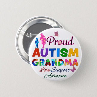 Proud Autism Grandma Button