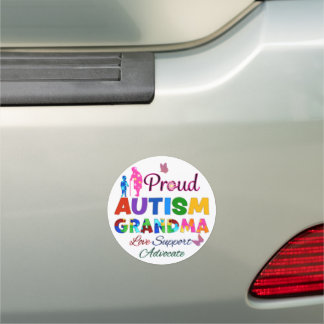 Proud Autism Grandma Car Magnet