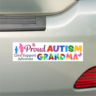 Proud Autism Grandma Car Magnet