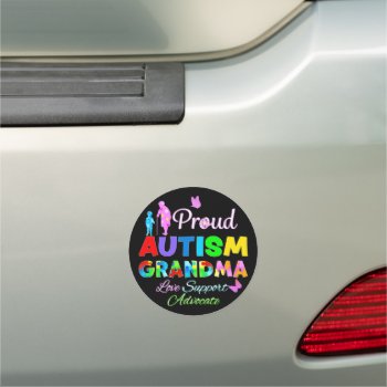Proud Autism Grandma Car Magnet by AutismSupportShop at Zazzle